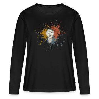 Nerd smart - Women's Premium Organic Long Sleeve Shirt - black - Front - Julia (174cm)