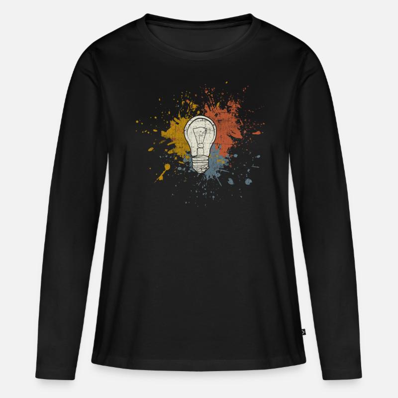 Nerd schlau - Frauen Premium Bio Langarmshirt - Schwarz