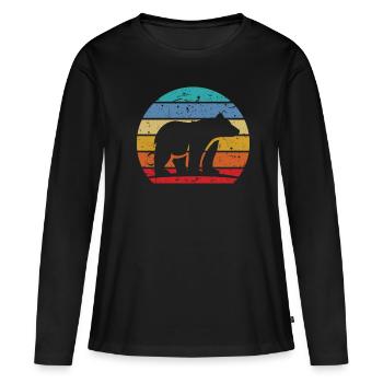 porter - T-shirt manches longues Premium bio Femme - noir - Devant - Julia (174cm)