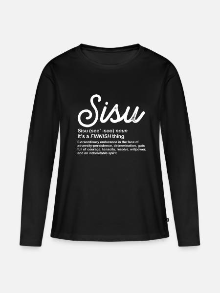 Finnland Kultur - Frauen Premium Bio Langarmshirt - Schwarz