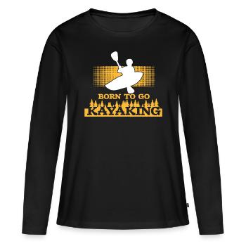 Né kayak kayak - T-shirt manches longues Premium bio Femme - noir - Devant - Julia (174cm)