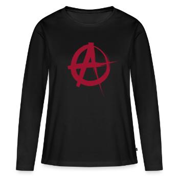 Anarchy - Women's Premium Organic Long Sleeve Shirt - black - Front - Julia (174cm)
