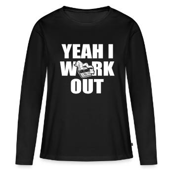 Funny Accounting Pun Accountant Calculator - Women's Premium Organic Long Sleeve Shirt - black - Front - Julia (174cm)