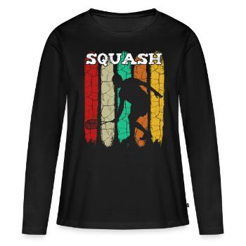 squash - T-shirt manches longues Premium bio Femme - noir - Devant - Julia (174cm)
