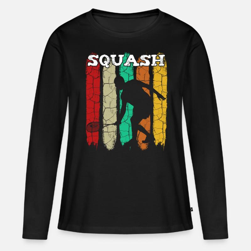 Squash - Frauen Premium Bio Langarmshirt - Schwarz