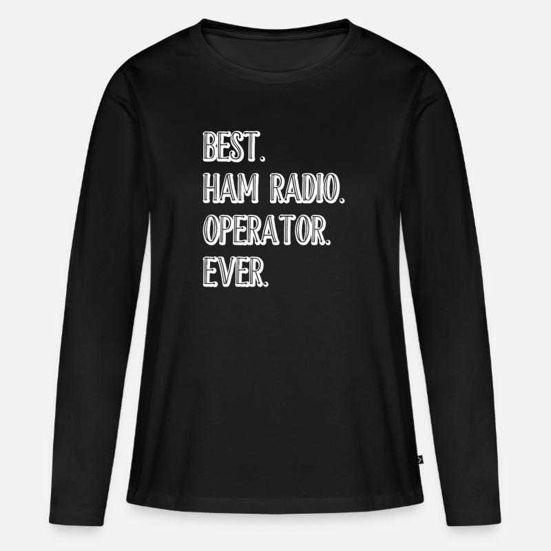 Radio amatoriale - Maglia a maniche lunghe ecologica premium da donna - nero