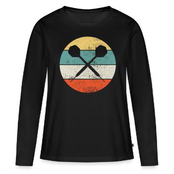 Fléchettes fléchettes fléchettes - T-shirt manches longues Premium bio Femme - noir - Devant - Julia (174cm)