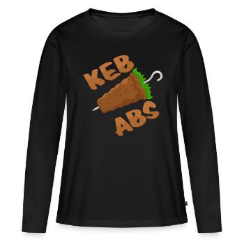 kebab - T-shirt manches longues Premium bio Femme - noir - Devant - Julia (174cm)