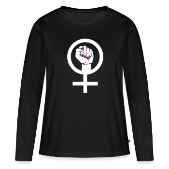 Feminismus Frauenpower - Frauen Premium Bio Langarmshirt - Schwarz - Vorne - Julia (174cm)