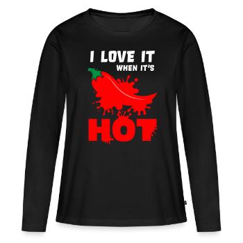 Chili - T-shirt manches longues Premium bio Femme - noir - Devant - Julia (174cm)