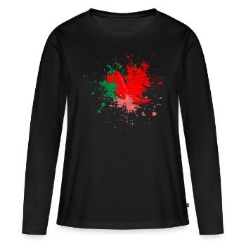 Chili - T-shirt manches longues Premium bio Femme - noir - Devant - Julia (174cm)