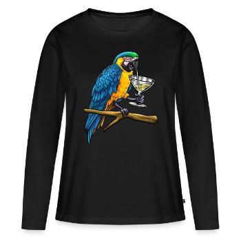 Ara Arapapagei Parrot Yellowbream Macaw Zoo - Women's Premium Organic Long Sleeve Shirt - black - Front - Julia (174cm)
