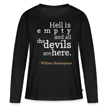 Shakespeare Drama Littérature - T-shirt manches longues Premium bio Femme - noir - Devant - Julia (174cm)