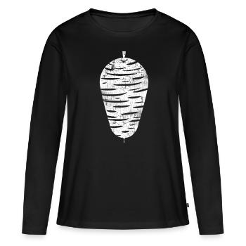 Kebab - T-shirt manches longues Premium bio Femme - noir - Devant - Julia (174cm)