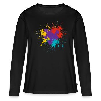 Puzzle - T-shirt manches longues Premium bio Femme - noir - Devant - Julia (174cm)