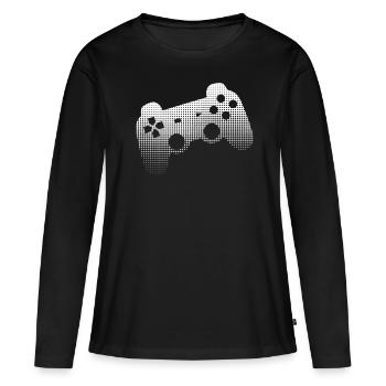 Console Gaming - Women's Premium Organic Long Sleeve Shirt - black - Front - Julia (174cm)