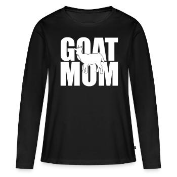 Chèvre chèvre chèvre cadeau chèvre chèvre - T-shirt manches longues Premium bio Femme - noir - Devant - Julia (174cm)