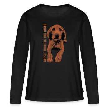 Basset Fauve de Bretagne - Women's Premium Organic Long Sleeve Shirt - black - Front - Julia (174cm)