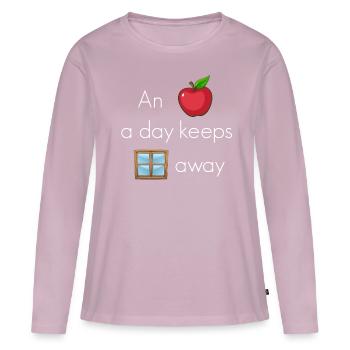 Chez Apple, un jour éloigne Windows de son système d'exploitation - T-shirt manches longues Premium bio Femme - rose poudré - Devant - Julia (174cm)
