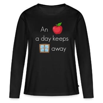 Chez Apple, un jour éloigne Windows de son système d'exploitation - T-shirt manches longues Premium bio Femme - noir - Devant - Julia (174cm)