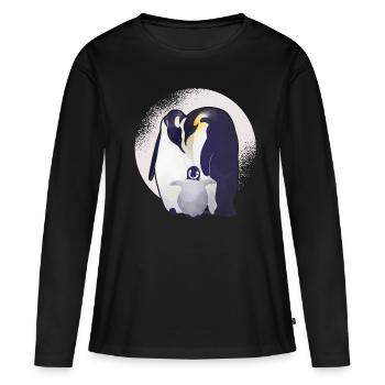 manchot - T-shirt manches longues Premium bio Femme - noir - Devant - Julia (174cm)