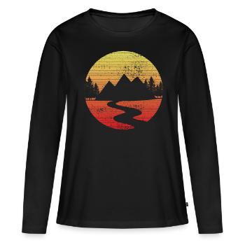 marche - T-shirt manches longues Premium bio Femme - noir - Devant - Julia (174cm)