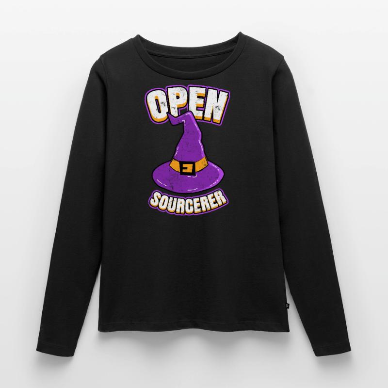 Open Sourcerer Programmierer Hacker Frauen Premium Bio Langarmshirt