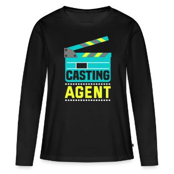 Agent de casting Cinéma Producteur Acteur - T-shirt manches longues Premium bio Femme - noir - Devant - Julia (174cm)