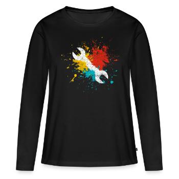 Tool - Women's Premium Organic Long Sleeve Shirt - black - Front - Julia (174cm)