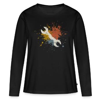 Tool - Women's Premium Organic Long Sleeve Shirt - black - Front - Julia (174cm)