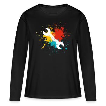 Tool - Women's Premium Organic Long Sleeve Shirt - black - Front - Julia (174cm)