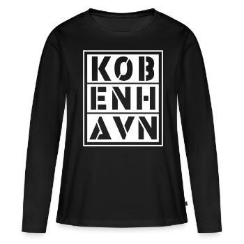 Copenhague - T-shirt manches longues Premium bio Femme - noir - Devant - Julia (174cm)