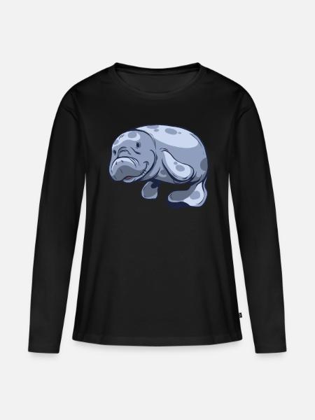 Seekuh Seekühe - Frauen Premium Bio Langarmshirt - Schwarz