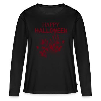 blutige Halloween - Frauen Premium Bio Langarmshirt - Schwarz - Vorne - Julia (174cm)