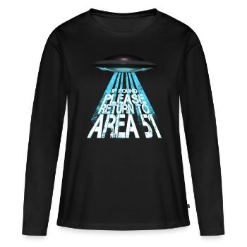AREA 51 - Women's Premium Organic Long Sleeve Shirt - black - Front - Julia (174cm)