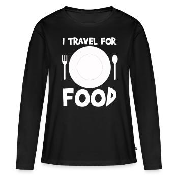 Reisen - Frauen Premium Bio Langarmshirt - Schwarz - Vorne - Julia (174cm)
