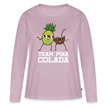 Cocktail Team Pina Colada - Frauen Premium Bio Langarmshirt - Altrosa - Vorne - Julia (174cm)