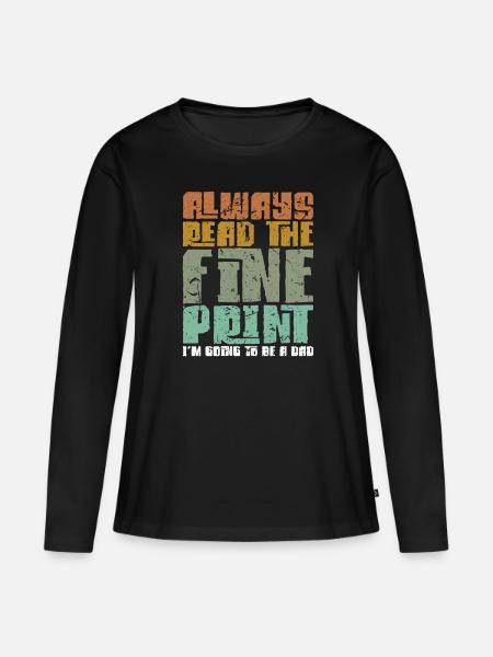 Schwangerschaft - Frauen Premium Bio Langarmshirt - Schwarz