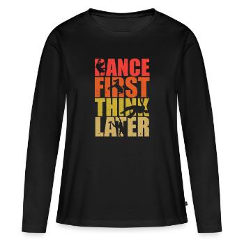 break dance - T-shirt manches longues Premium bio Femme - noir - Devant - Julia (174cm)