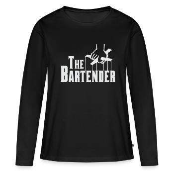 Barman - Le Barman - T-shirt manches longues Premium bio Femme - noir - Devant - Julia (174cm)