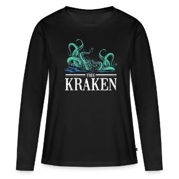 Kraken - Frauen Premium Bio Langarmshirt - Schwarz - Vorne - Julia (174cm)
