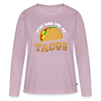 Taco - Women's Premium Organic Long Sleeve Shirt - dusky pink - Front - Julia (174cm)
