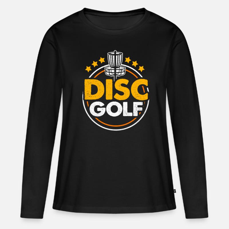 Frisbee - Frauen Premium Bio Langarmshirt - Schwarz