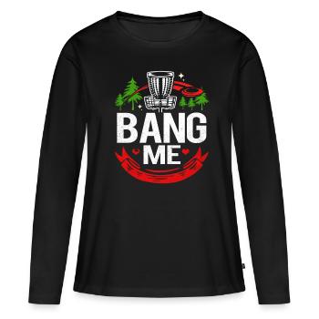 frisbee - T-shirt manches longues Premium bio Femme - noir - Devant - Julia (174cm)