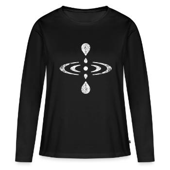 Achtsamkeit Seele - Frauen Premium Bio Langarmshirt - Schwarz - Vorne - Julia (174cm)