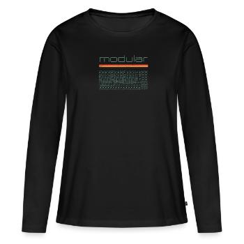 Vintage Modular Synthesizer - Analog DIY Synth - Women's Premium Organic Long Sleeve Shirt - black - Front - Julia (174cm)