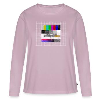 Image de test - T-shirt manches longues Premium bio Femme - rose poudré - Devant - Julia (174cm)
