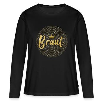 Junggesellenabschied Polterabend Team Braut Gold - Frauen Premium Bio Langarmshirt - Schwarz - Vorne - Julia (174cm)