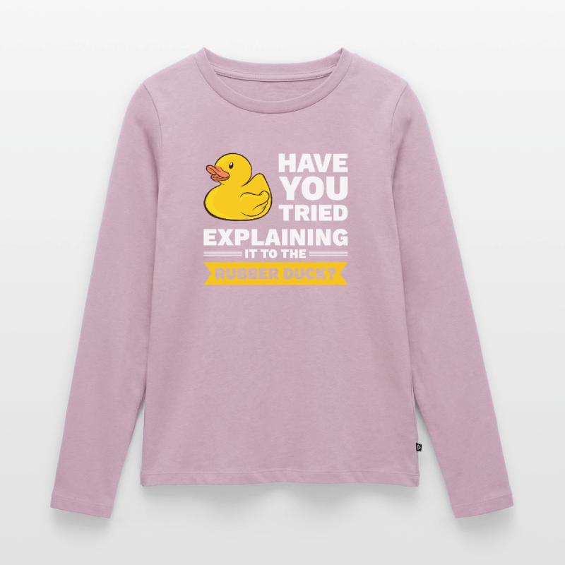 Programmer rubber duck debug Women's Premium Organic Long Sleeve Shirt