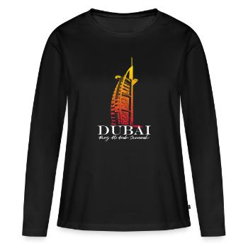 Dubai Hotel Urlaub Geschenk - Frauen Premium Bio Langarmshirt - Schwarz - Vorne - Julia (174cm)
